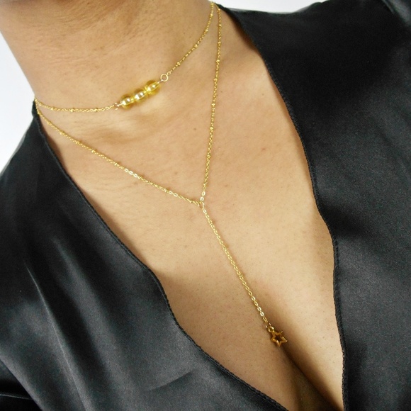 New Chloe Beaded Lariat Necklace - Picture 5 of 8